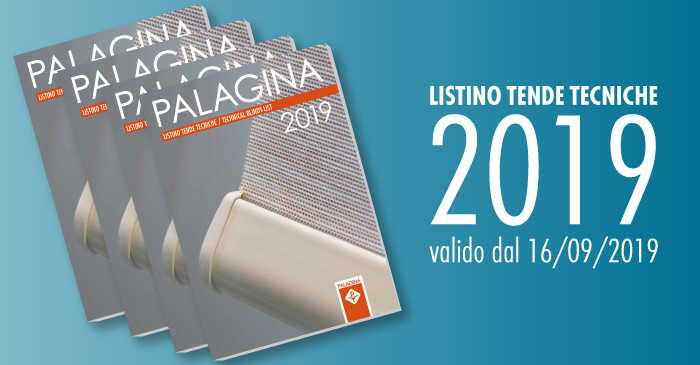 Uscita Listino Tende Tecniche 2019